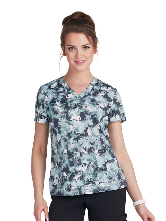 Women's Athletic-Inspired, Breathable Mesh Leslie Scrub Top