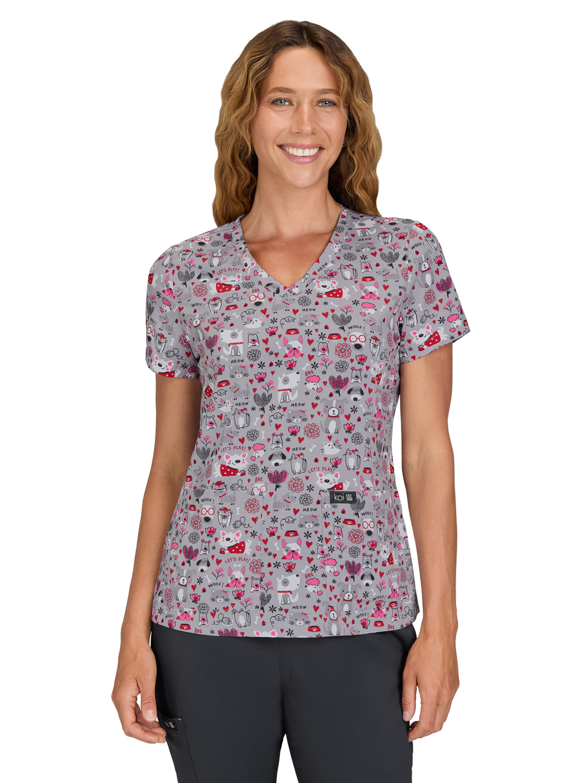 Women's Athletic-Inspired, Breathable Mesh Leslie Scrub Top