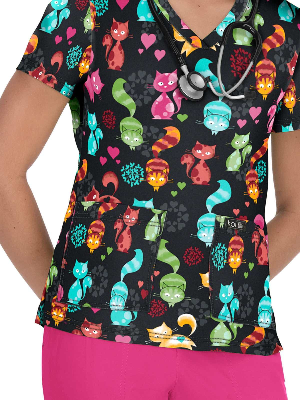 Women's Athletic-Inspired, Breathable Mesh Leslie Scrub Top