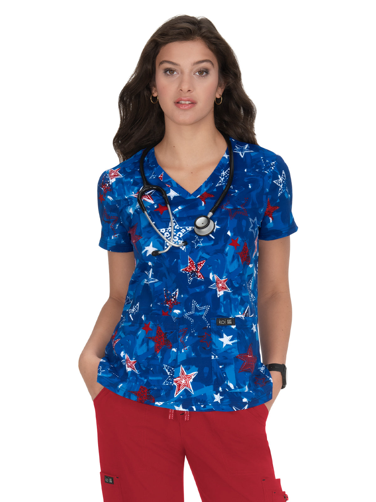 Women's Athletic-Inspired, Breathable Mesh Leslie Scrub Top