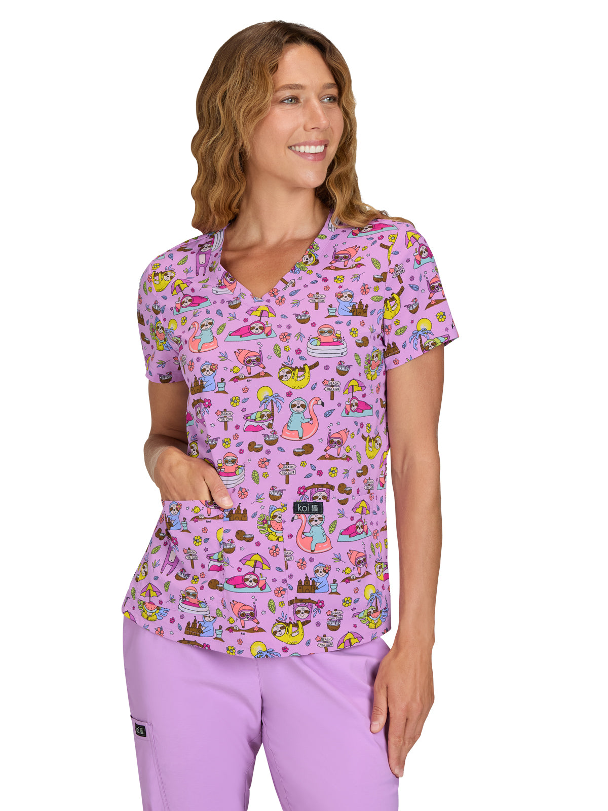 Women's Athletic-Inspired, Breathable Mesh Leslie Scrub Top