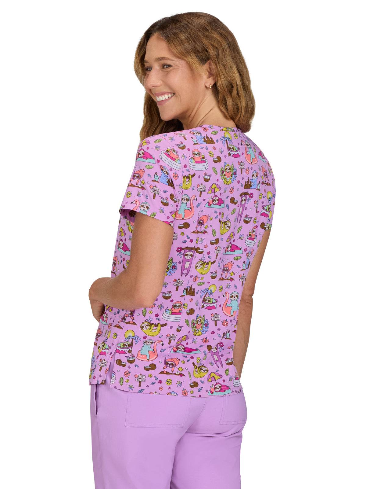 Women's Athletic-Inspired, Breathable Mesh Leslie Scrub Top