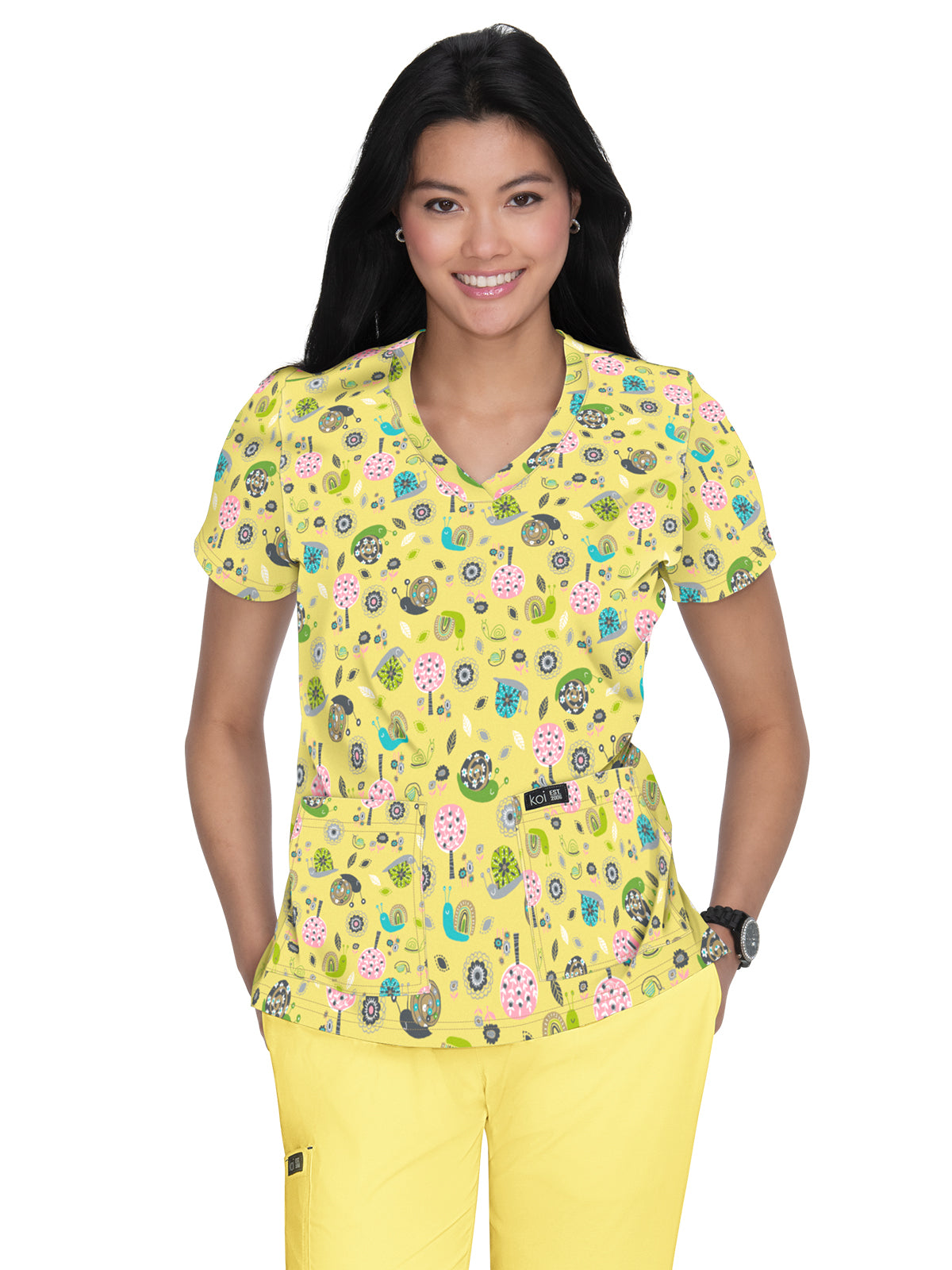 Women's Athletic-Inspired, Breathable Mesh Leslie Scrub Top