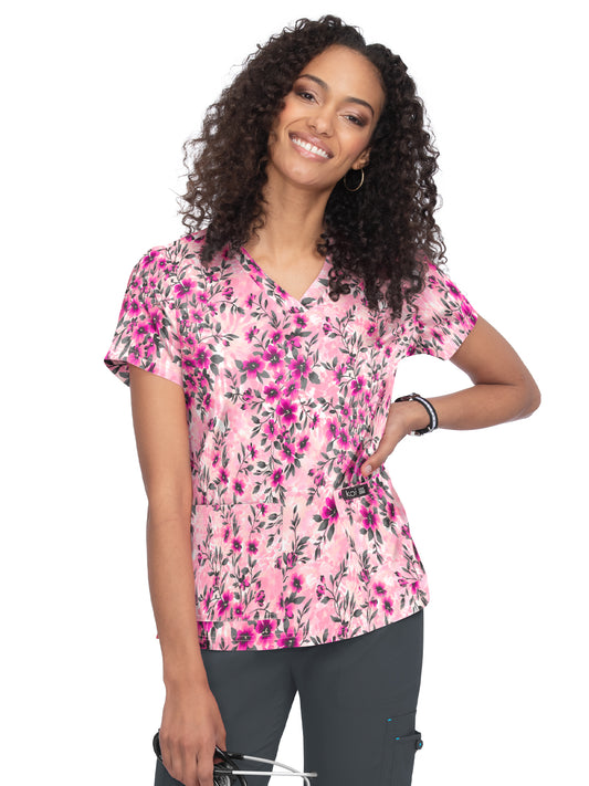 Women's Athletic-Inspired, Breathable Mesh Leslie Scrub Top