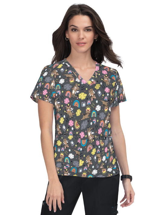 Women's Athletic-Inspired, Breathable Mesh Leslie Scrub Top