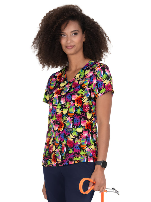 Women's Athletic-Inspired, Breathable Mesh Leslie Scrub Top