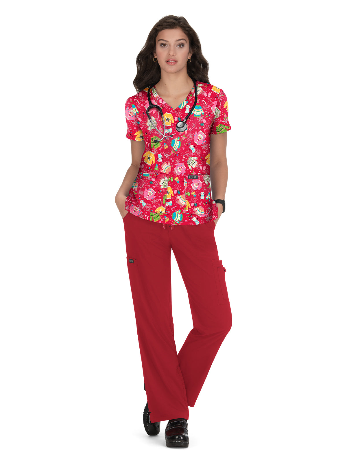 Women's Athletic-Inspired, Breathable Mesh Leslie Scrub Top