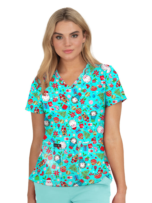 Women's Athletic-Inspired, Breathable Mesh Leslie Scrub Top