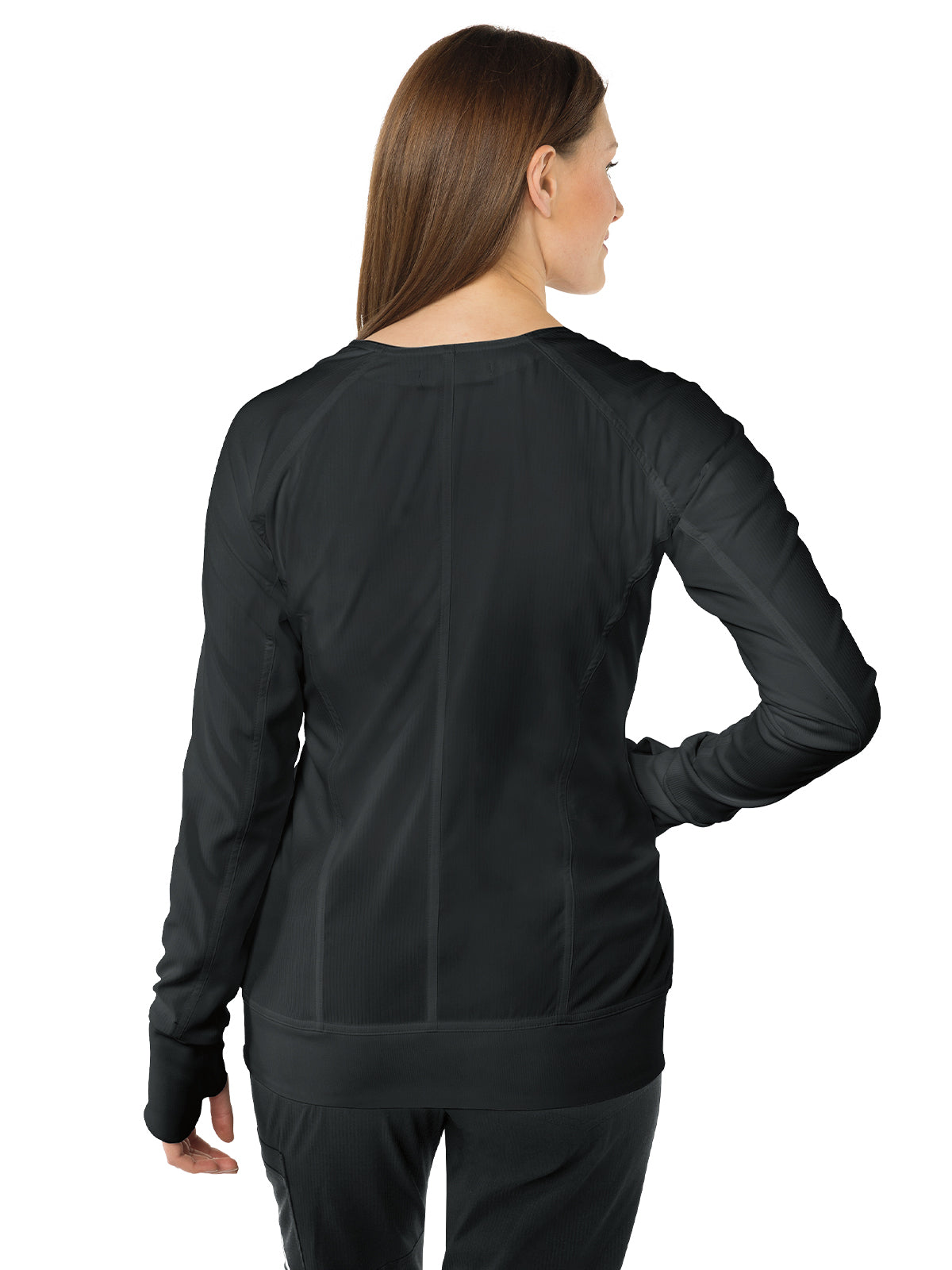 Women's 3-Pocket 2-Way Zipper Clarity Scrub Jacket