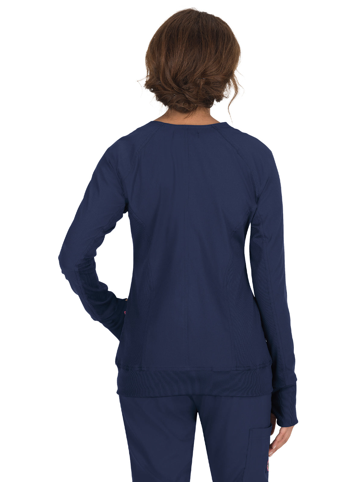 Women's 3-Pocket 2-Way Zipper Clarity Scrub Jacket