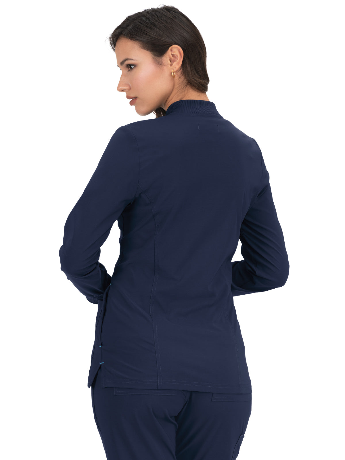 Women's 4-Pocket Rib Collar Andrea Scrub Jacket