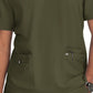 Men's 4-Pocket  V-Neck Free To Be Top - 672 - Olive Green