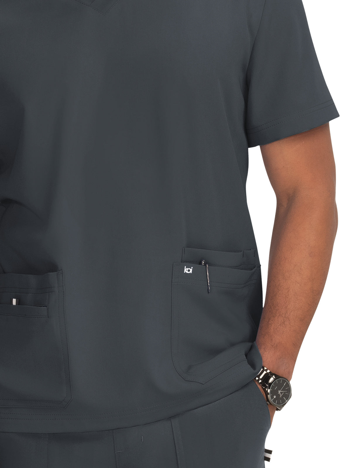 Men's 4-Pocket  V-Neck Free To Be Scrub Top