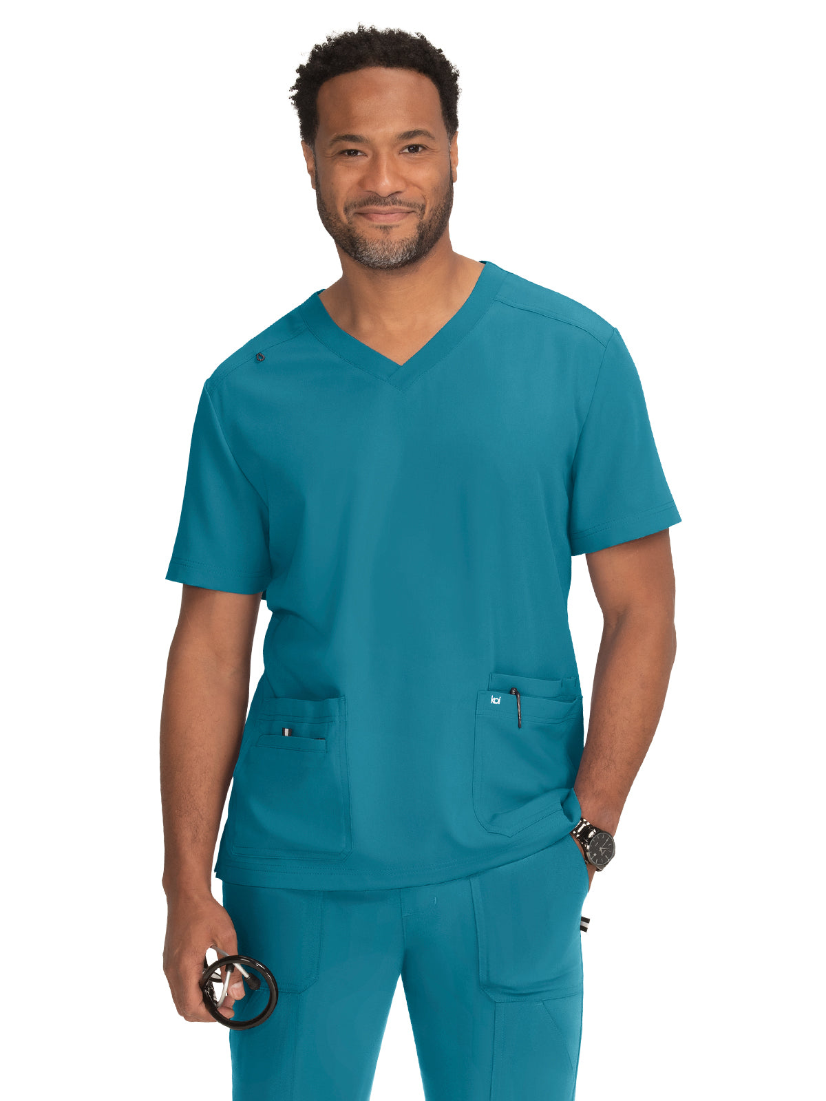 Men's 4-Pocket  V-Neck Free To Be Scrub Top