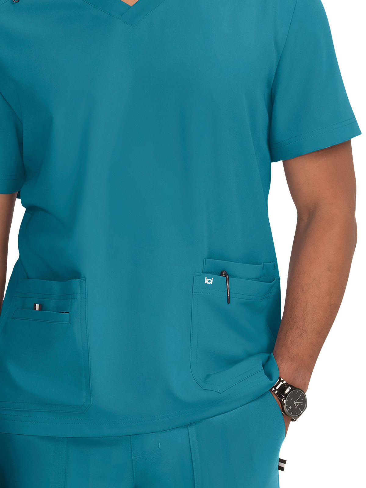 Men's 4-Pocket  V-Neck Free To Be Scrub Top