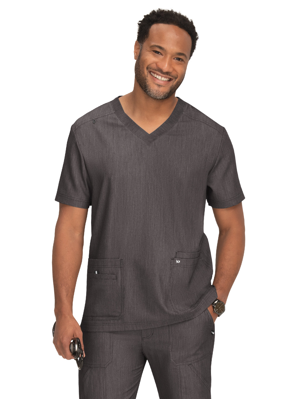 Men's 4-Pocket  V-Neck Free To Be Scrub Top