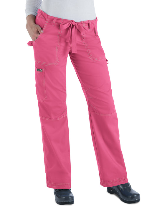 Women's 7-Pocket Adjustable Drawstring Lindsey Cargo Scrub Pant