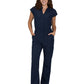 Women's Zipper Front 9-Pocket Boot Cut Anja Jumpsuit