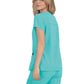 Women's 3-Pocket Snap-Button Placket V-Neck Freesia Scrub Top