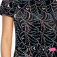 Women's 2-Pocket Print V-Neck Bell Scrub Top