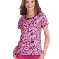 Women's 2-Pocket Keyhole Neckline Print Sunflower Top - B129PR - Lovely Leopard