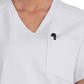 Women's 2-Pocket V-Neck Tuck-In Aura Top - C100 - White