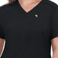 Women's 2-Pocket V-Neck Tuck-In Aura Top - C100 - Black
