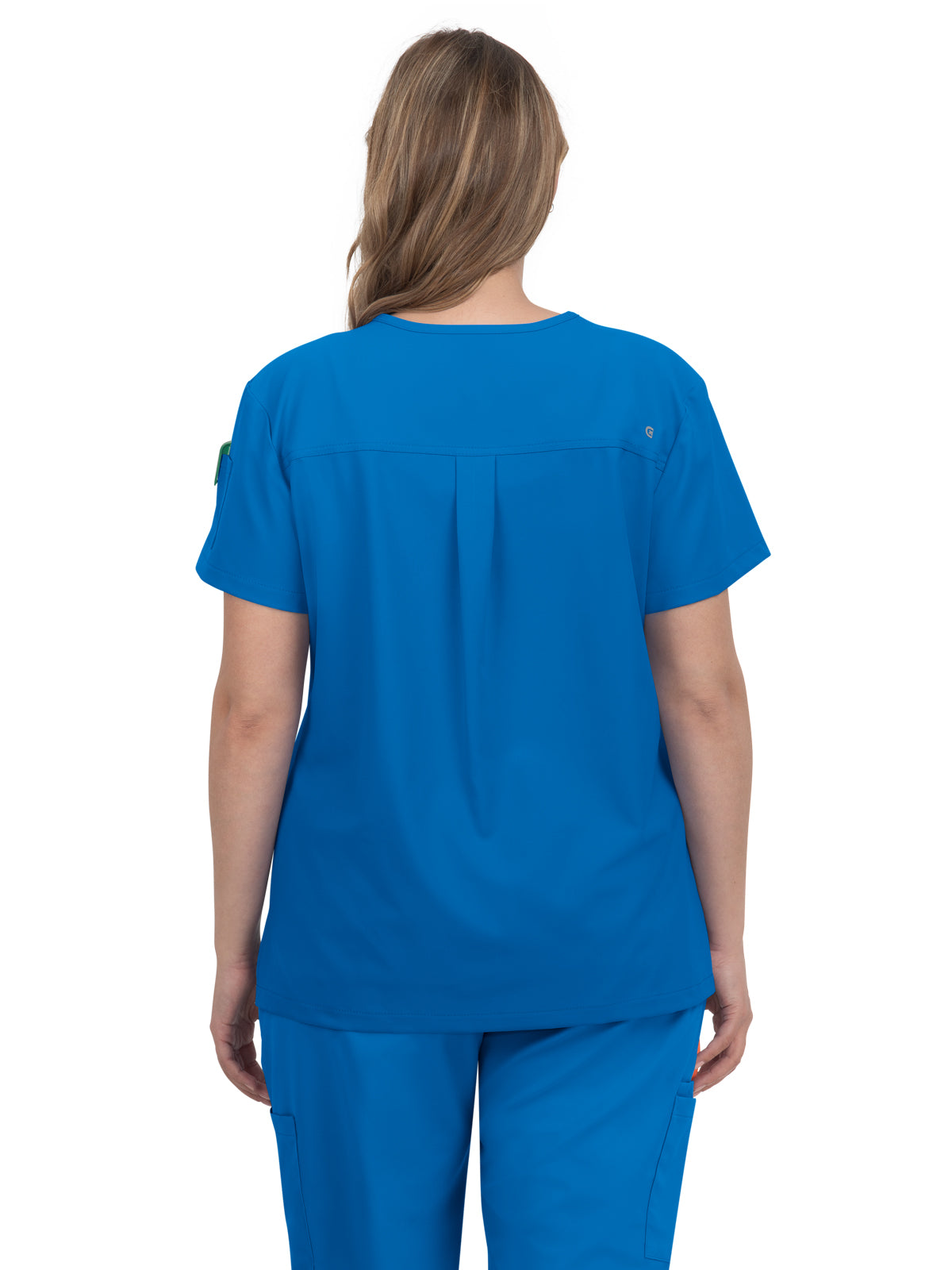 Women's 2-Pocket V-Neck Tuck-In Aura Top - C100 - Royal Blue