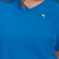 Women's 2-Pocket V-Neck Tuck-In Aura Top - C100 - Royal Blue