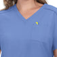Women's 2-Pocket V-Neck Tuck-In Aura Top - C100 - True Ceil