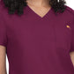 Women's 2-Pocket V-Neck Tuck-In Aura Top - C100 - Wine