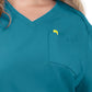 Women's 2-Pocket V-Neck Tuck-In Aura Top - C100 - Teal