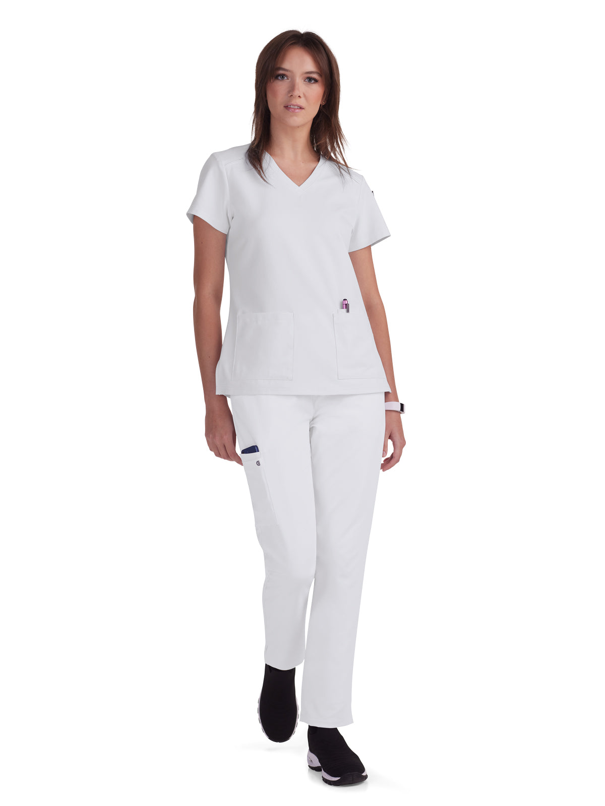 Women's 3-Pocket V-Neck Cardi Scrub Top