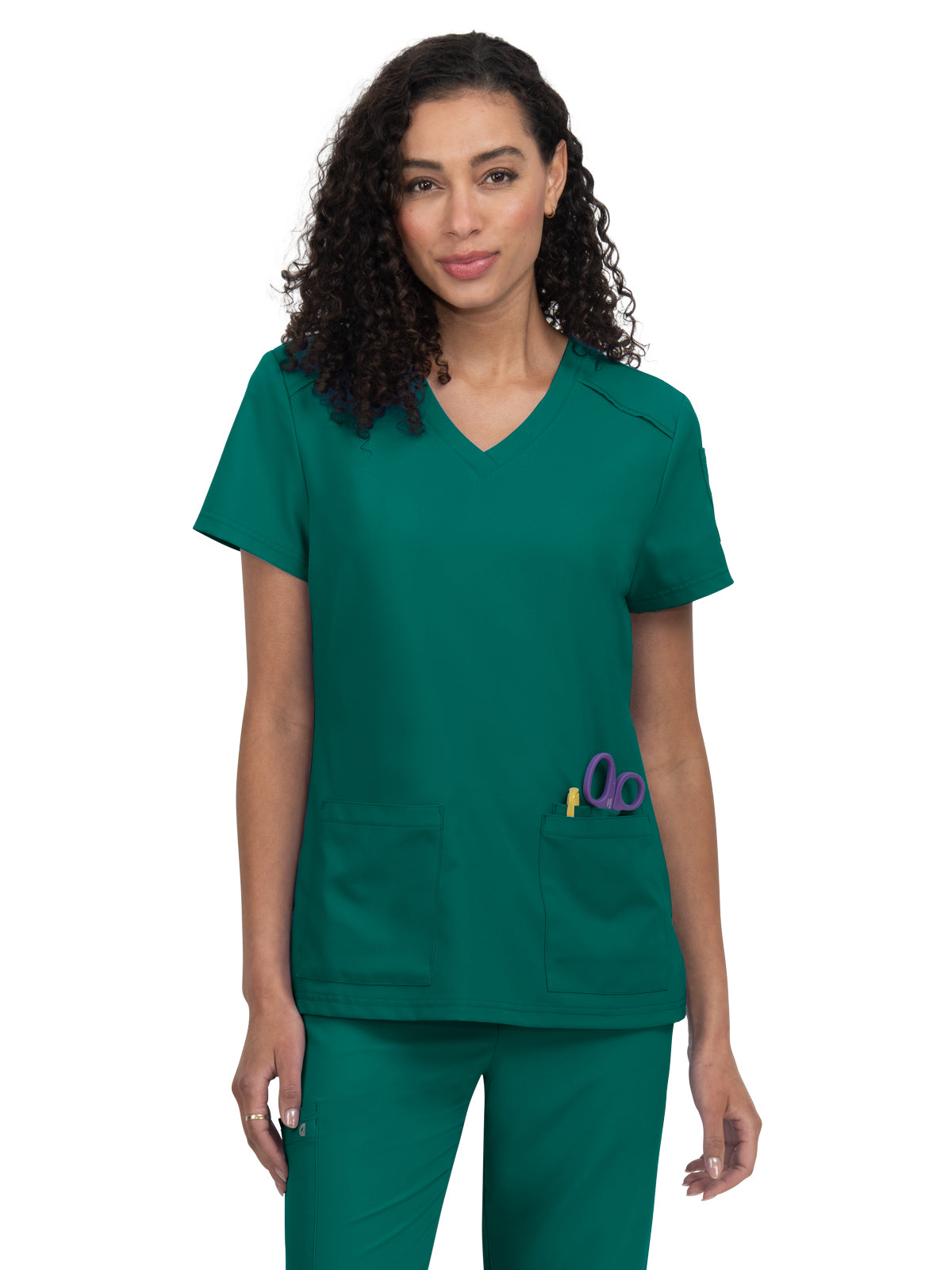 Women's 3-Pocket V-Neck Cardi Scrub Top