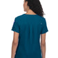 Women's 3-Pocket V-Neck Cardi Top - C101 - Caribbean Blue