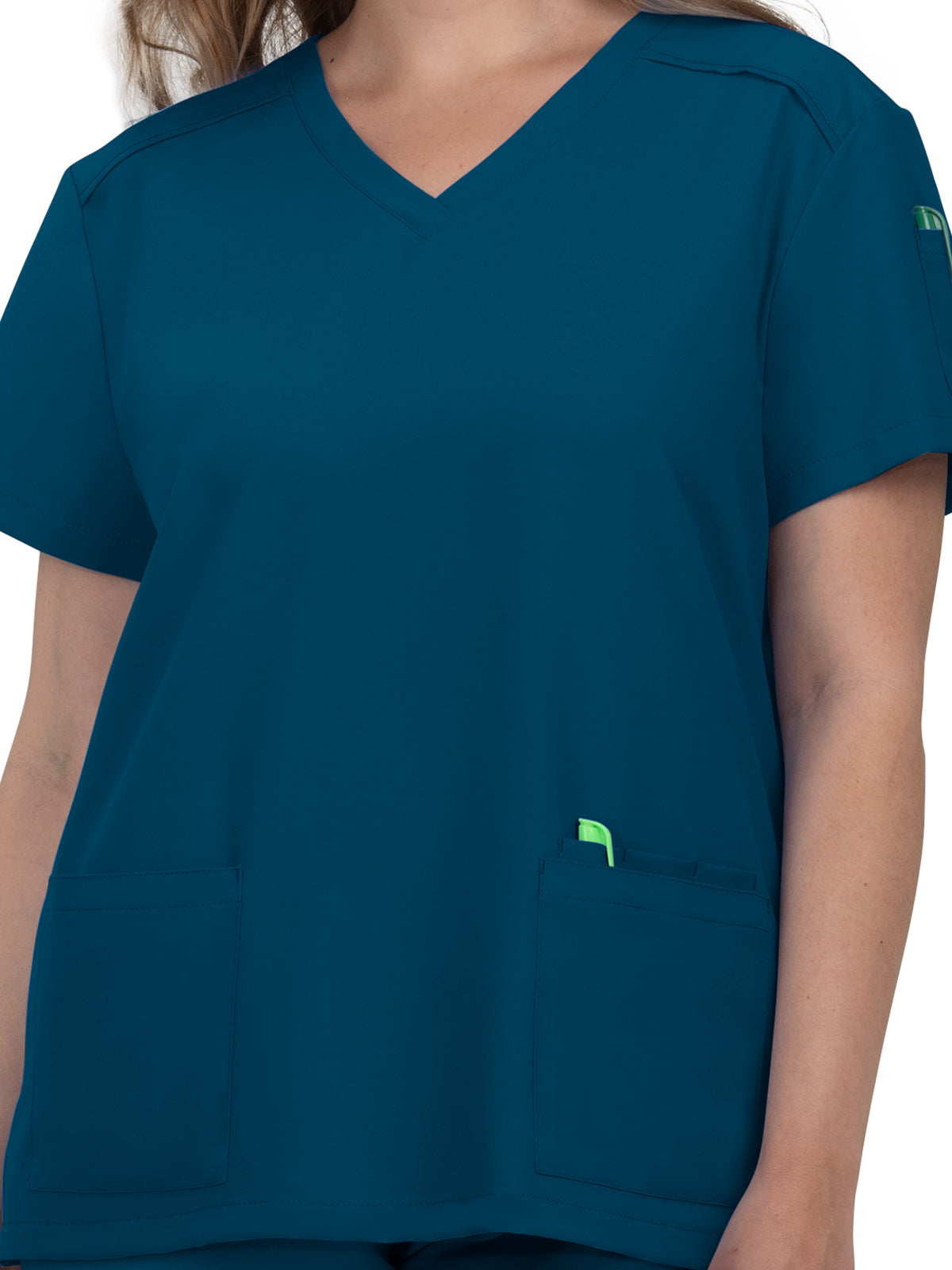 Women's 3-Pocket V-Neck Cardi Scrub Top