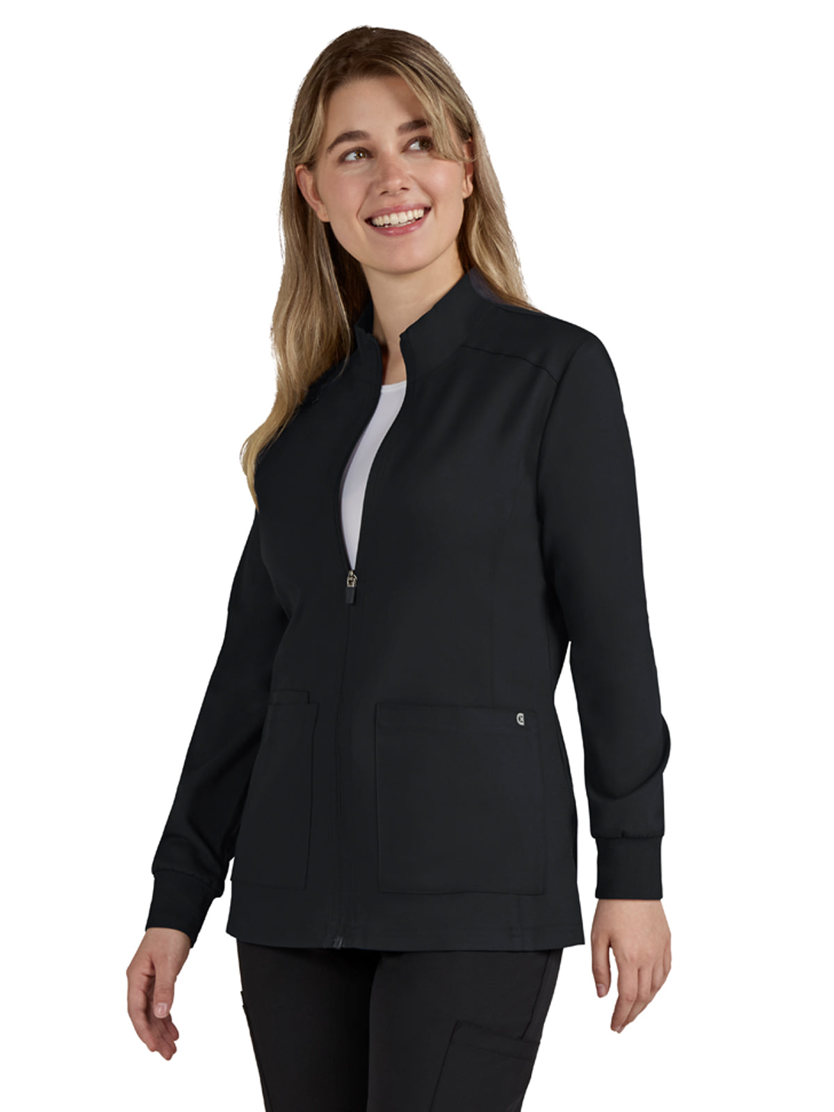 Women's 2-Pocket Zipper-Front Geneses Scrub Jacket