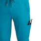Men's Drawstring Elastic Waist Connective Jogger Pant - C600 - Teal