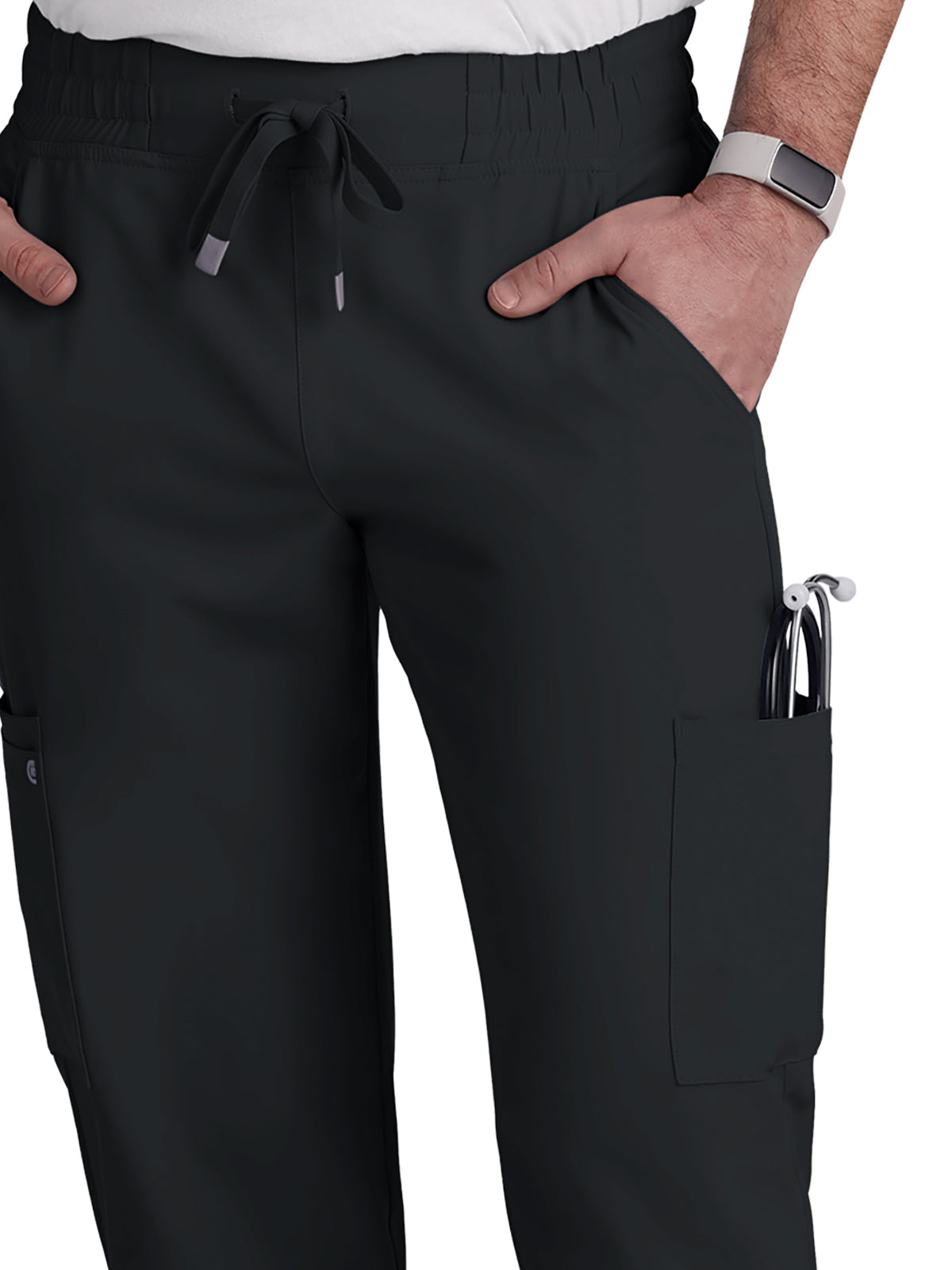 Men's 6-Pocket Drawstring Elastic Waist Neuro Pant