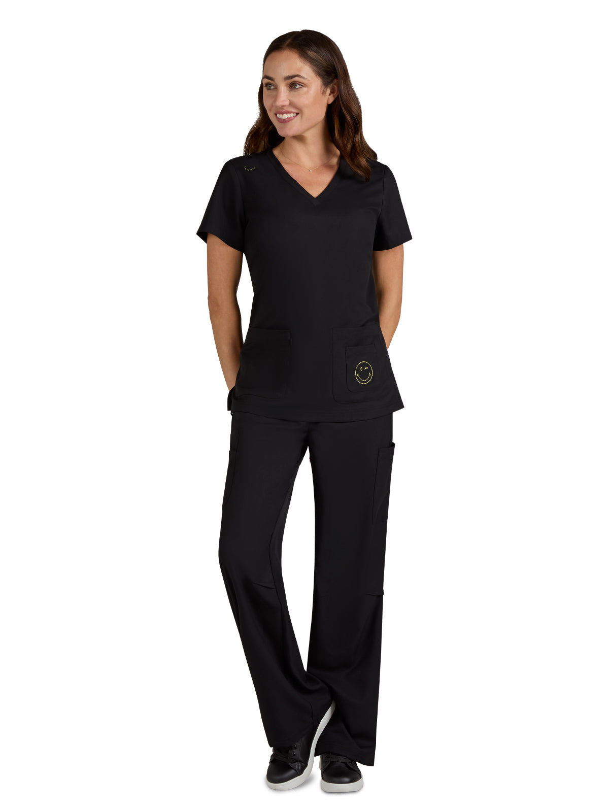 Women's 3-Pocket V-Neck Blissful Scrub Top