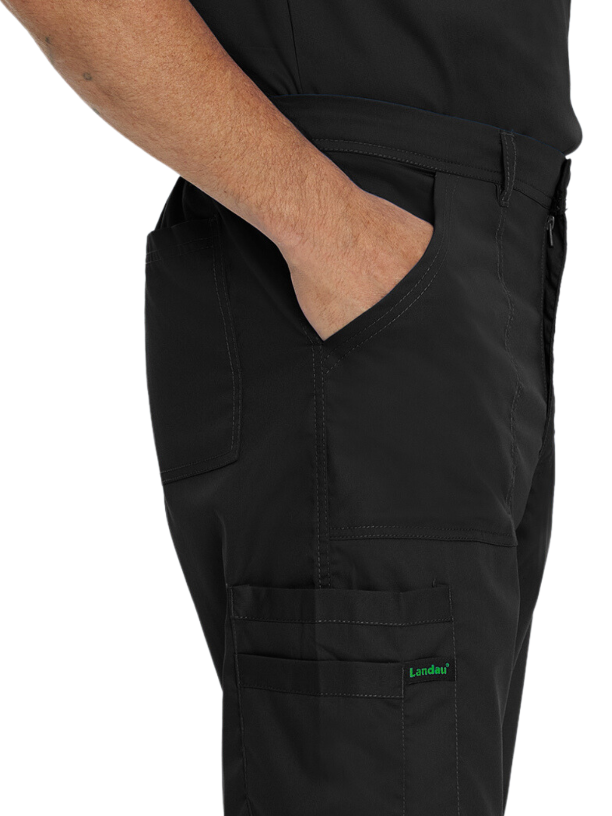 Men's 6-Pocket Straight-Leg Cargo Scrub Pant