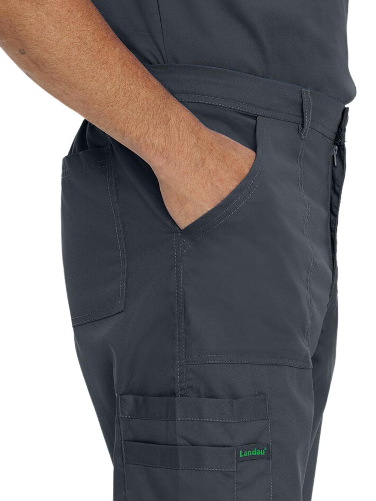 Men's 6-Pocket Straight-Leg Cargo Scrub Pant