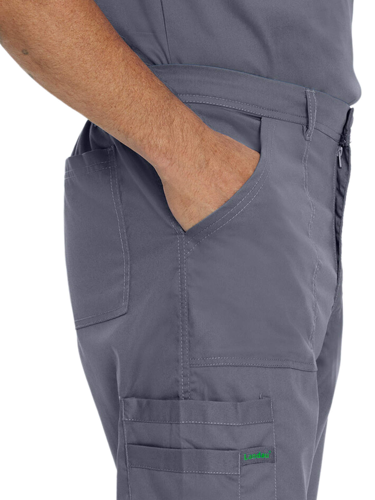 Men's 6-Pocket Straight-Leg Cargo Scrub Pant