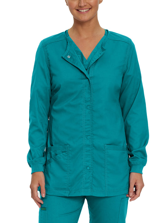 Women's Snap Front Scrub Jacket