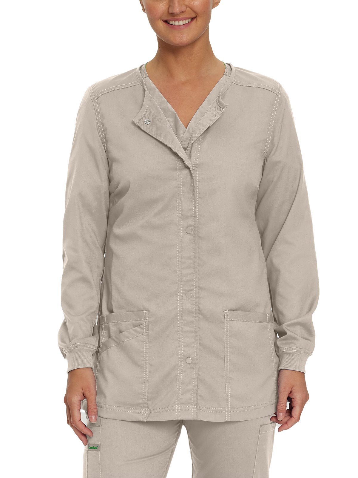 Women's Snap Front Scrub Jacket