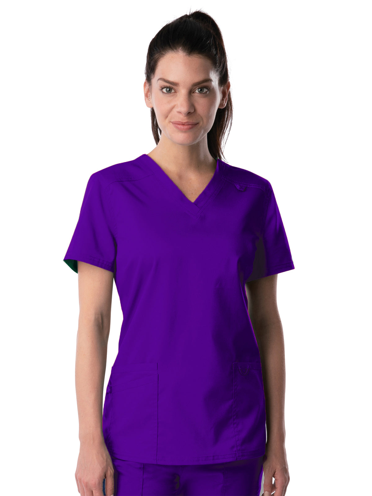 Women's 3-Pocket Fade Resistant V-Neck Scrub Top