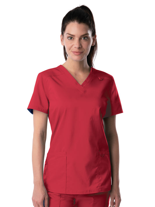 Women's 3-Pocket Fade Resistant V-Neck Scrub Top