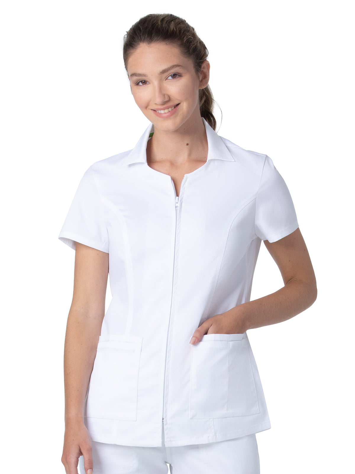 Women's 5-Pocket Notch Collar Scrub Top