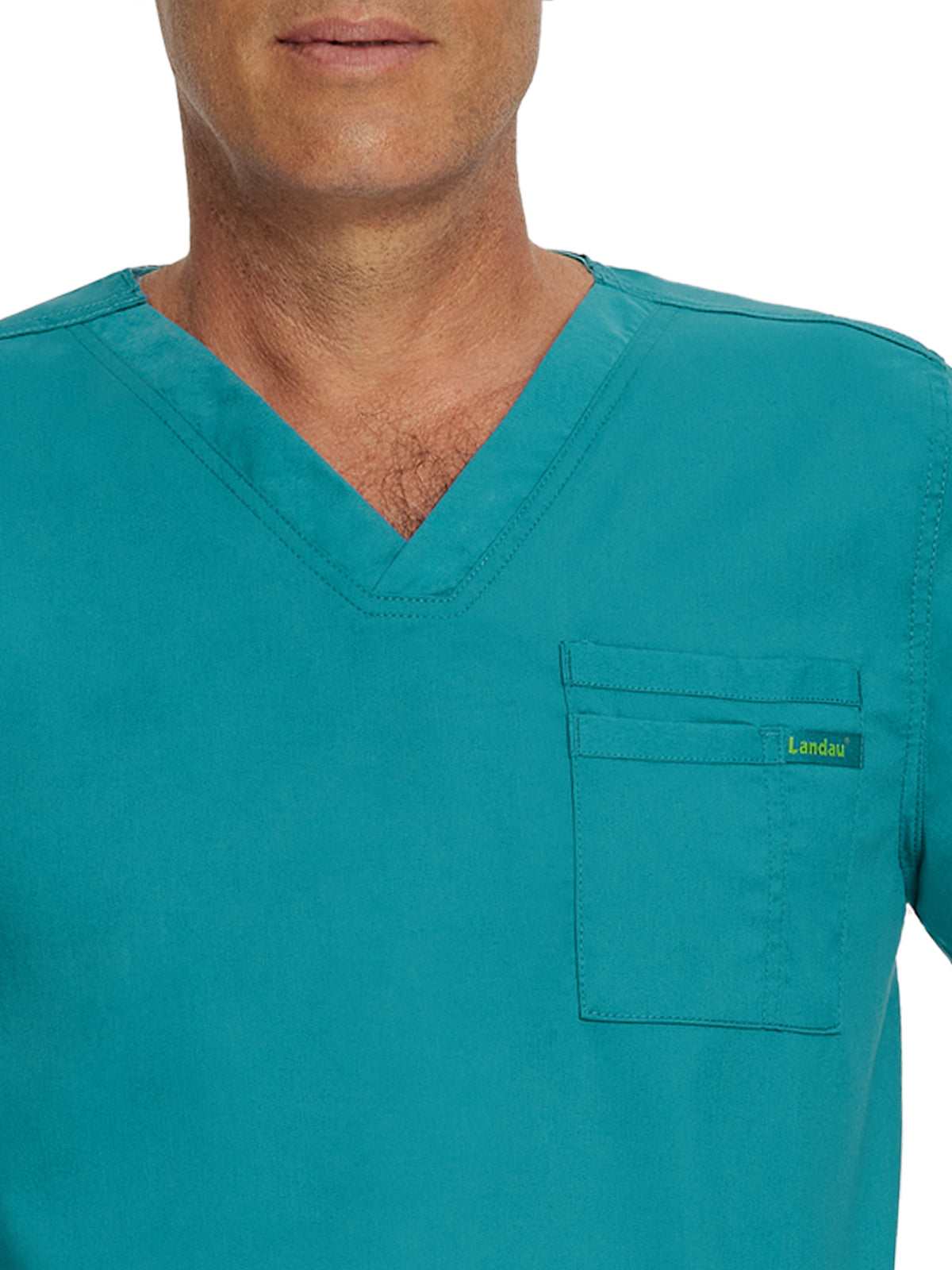 Unisex 2-Pocket Tuckable V-Neck Scrub Top