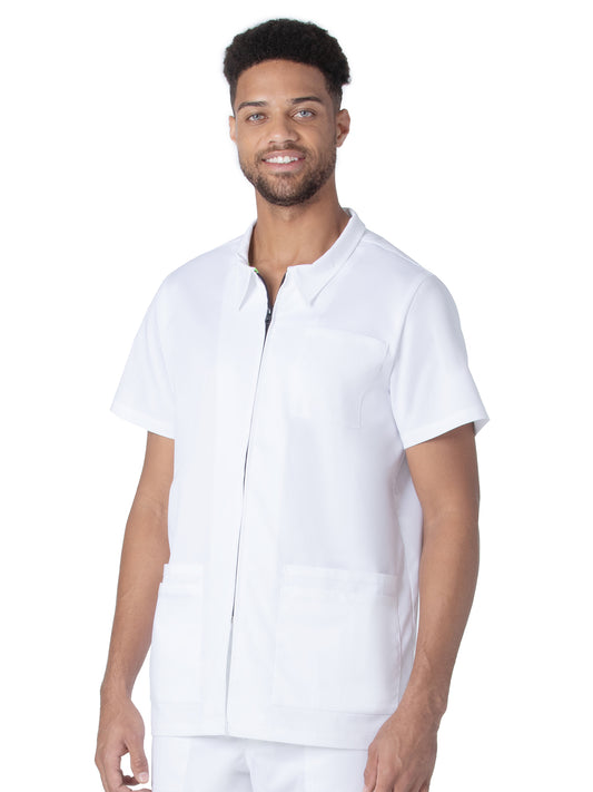 Men's 6-Pocket Notch Collar Scrub Top